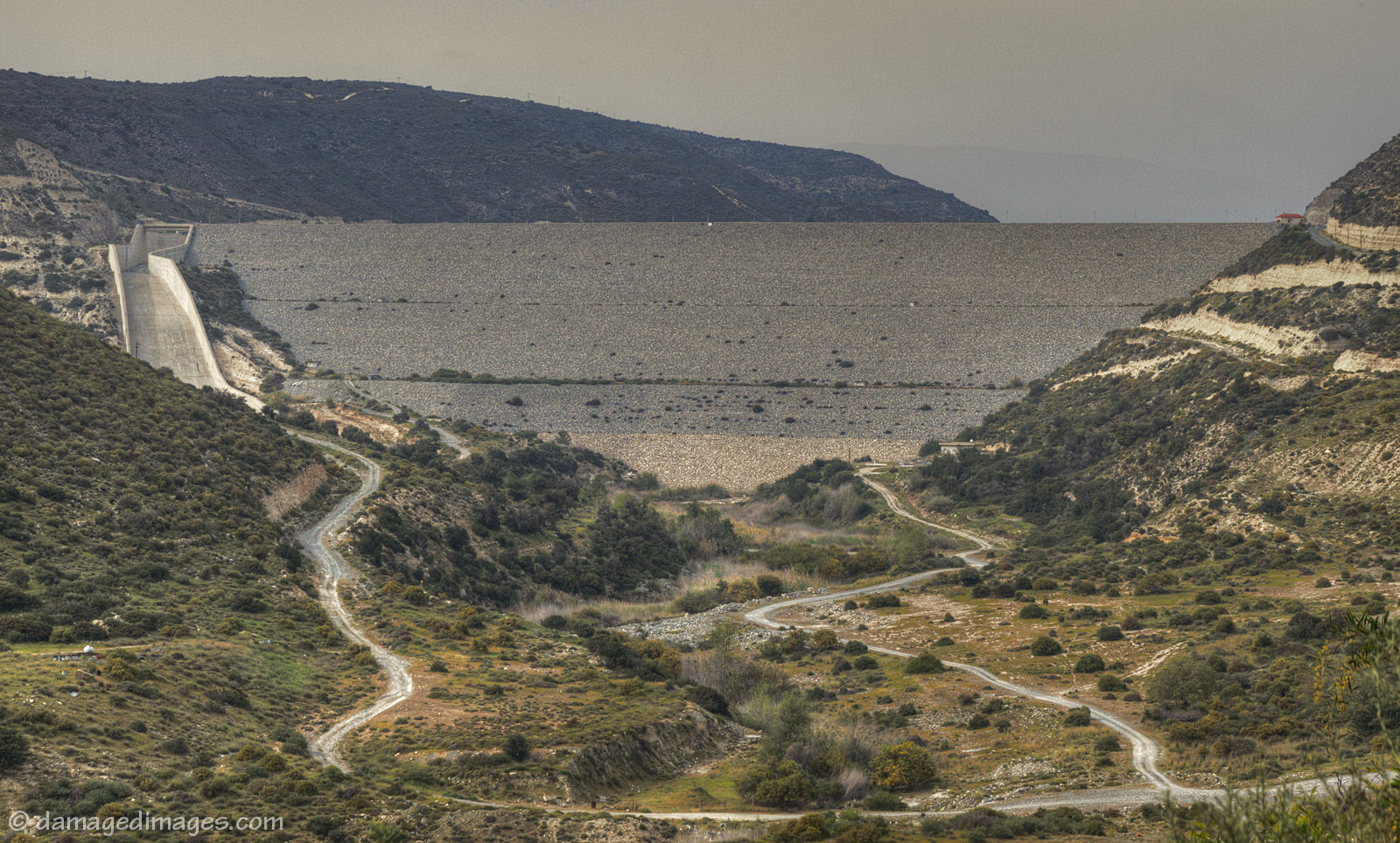 Kouris dam (Φράγμα Κούρη) is the largest in Cyprus, 110m tall.